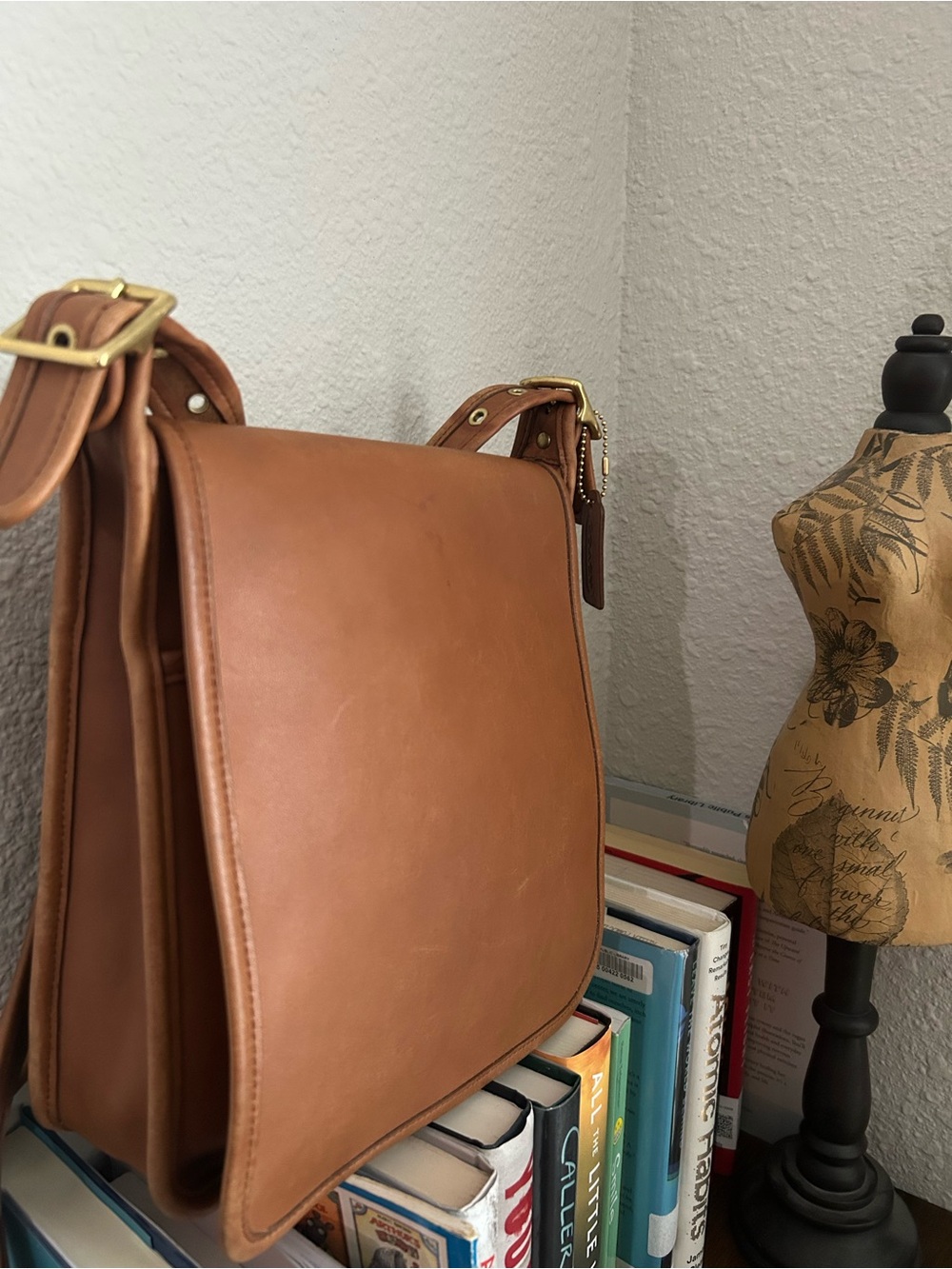 COACH 9144 Vintage Leather Shoulder Bag Camel Brown Authentic Crossbody - Picture 14 of 15
